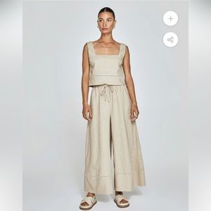 CARBON38 Linen Wide Leg Pant